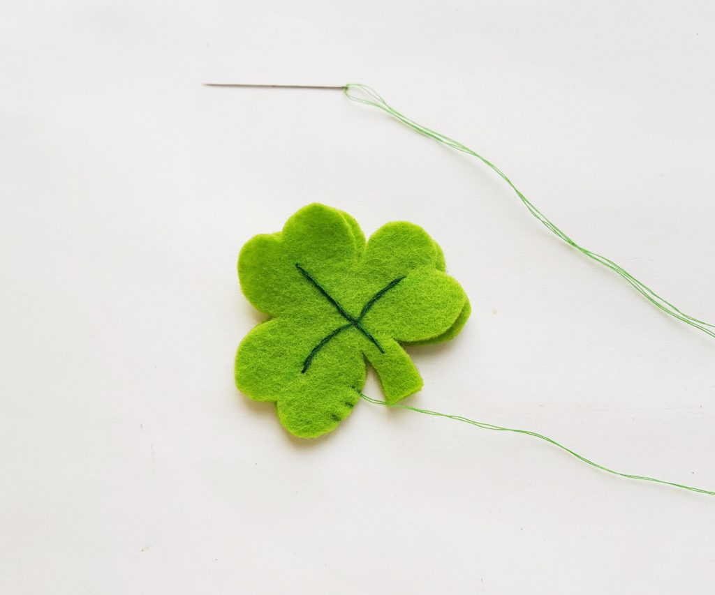 How to stitch a felt Shamrock for kids