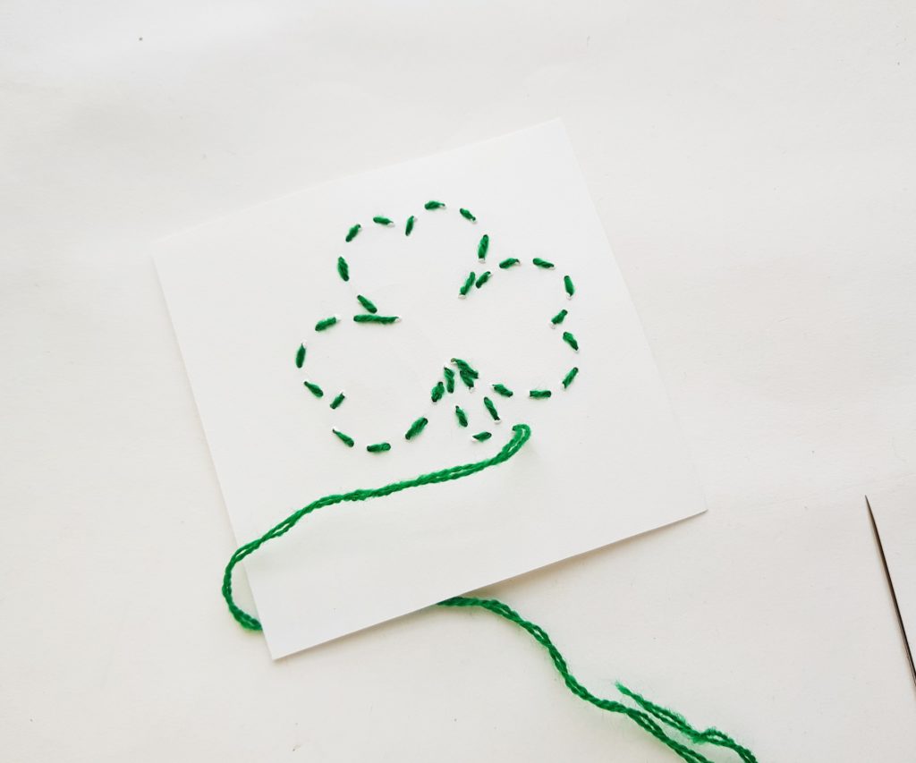 Shamrock stitching craft 