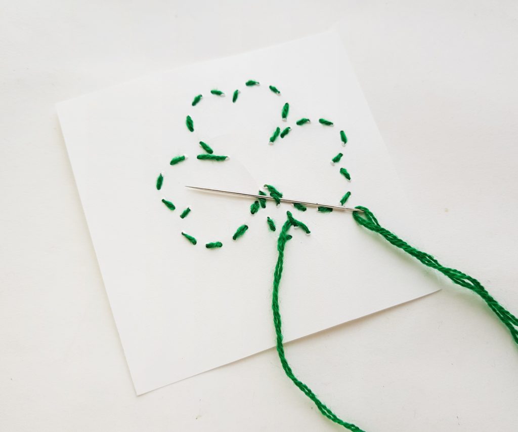 Shamrock stitching craft 