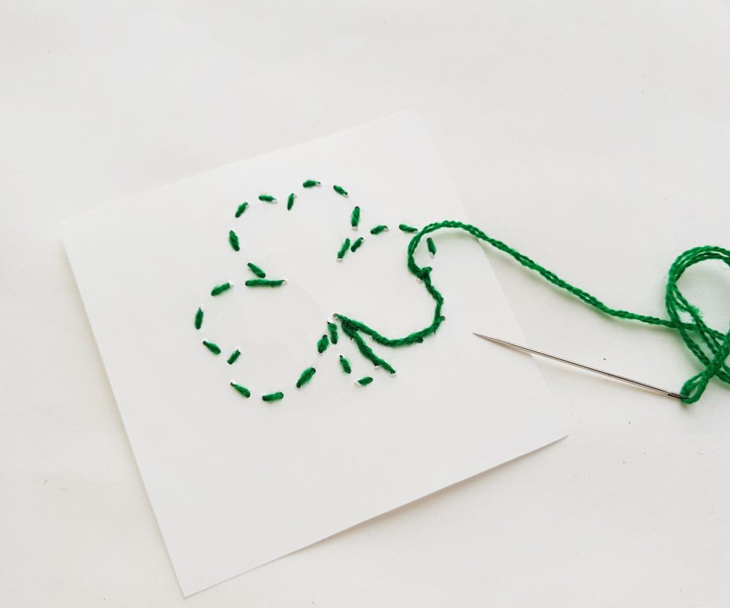 St Patrick's Day stitch craft for kids