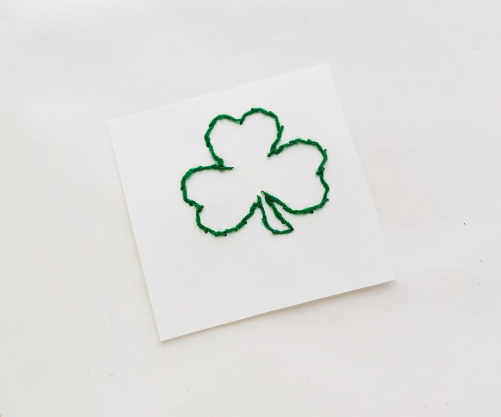 St Patrick's Day stitch craft for kids