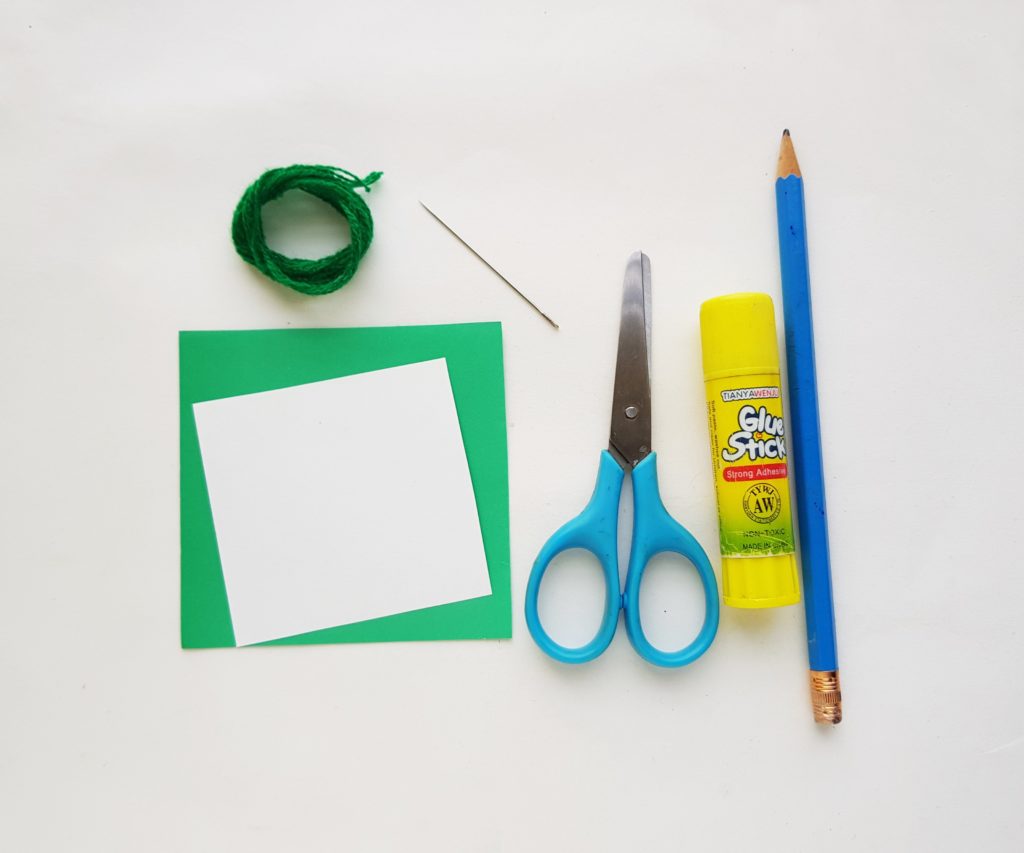 Stitched Shamrock craft for kids