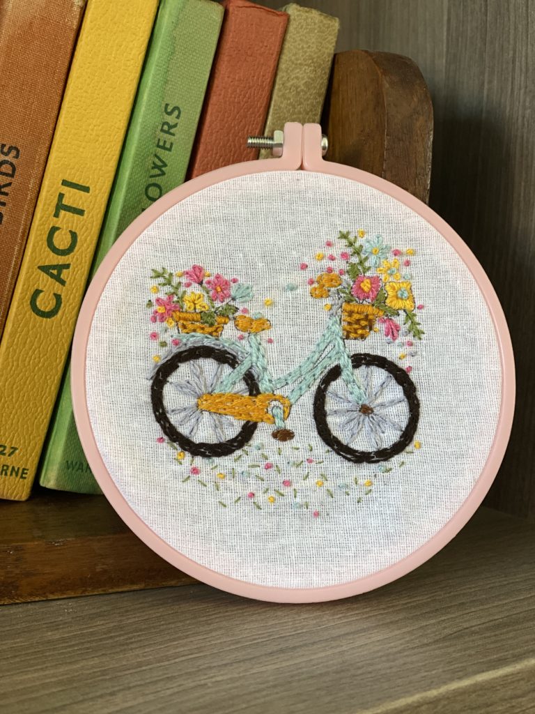 modern bicycle hoop kit from Love Embroidery magazine