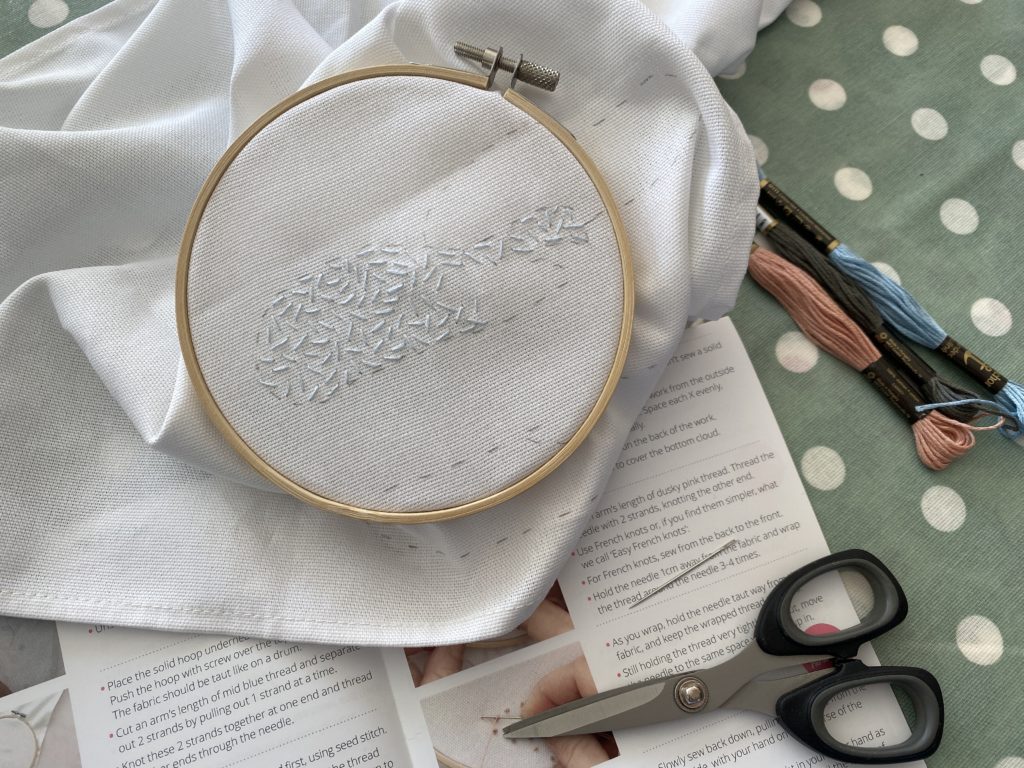 embroidered tea towel