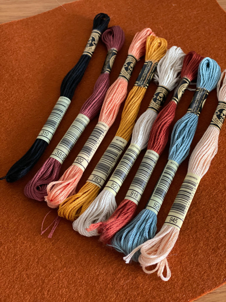 Desert Moth embroidery threads