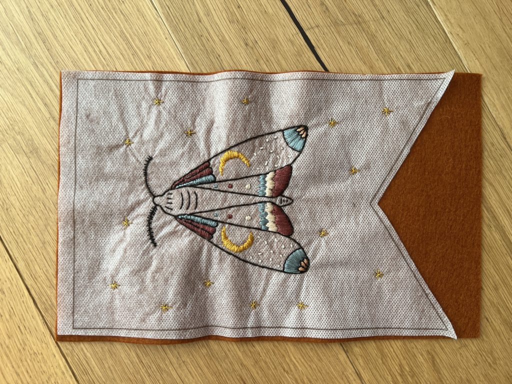 Desert Moth embroidery 