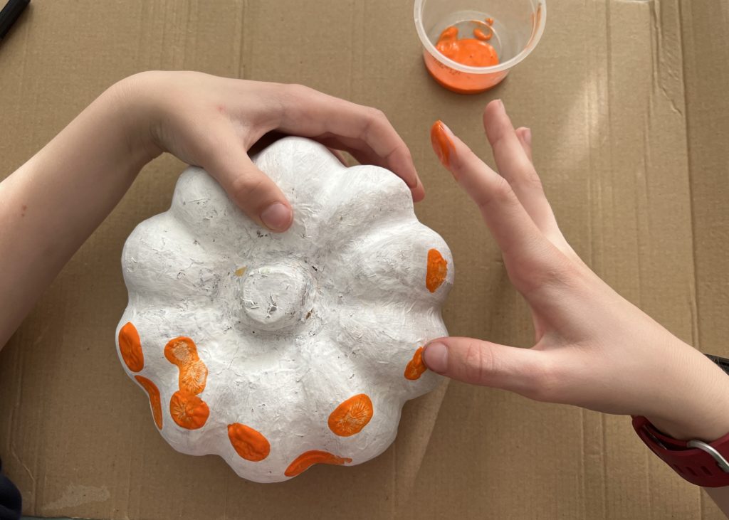 fingerprint pumpkin craft