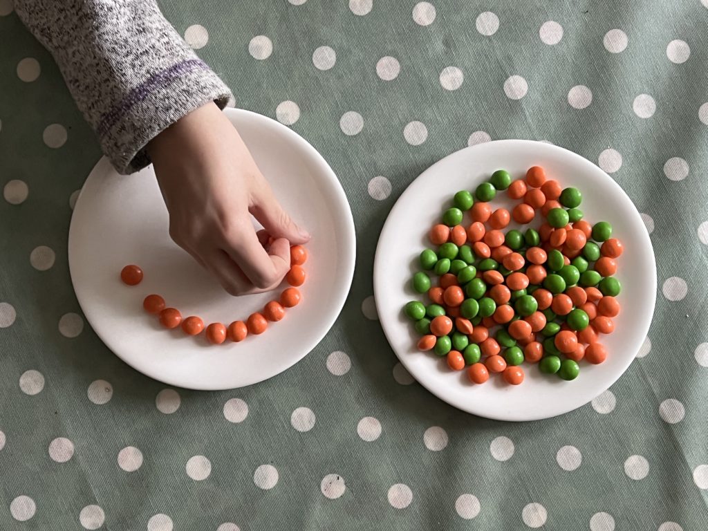 Halloween Pumpkin skittles experiment for kids