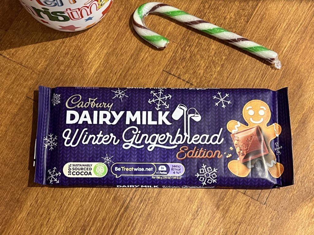 Cadbury’s Dairy Milk Winter Gingerbread Edition