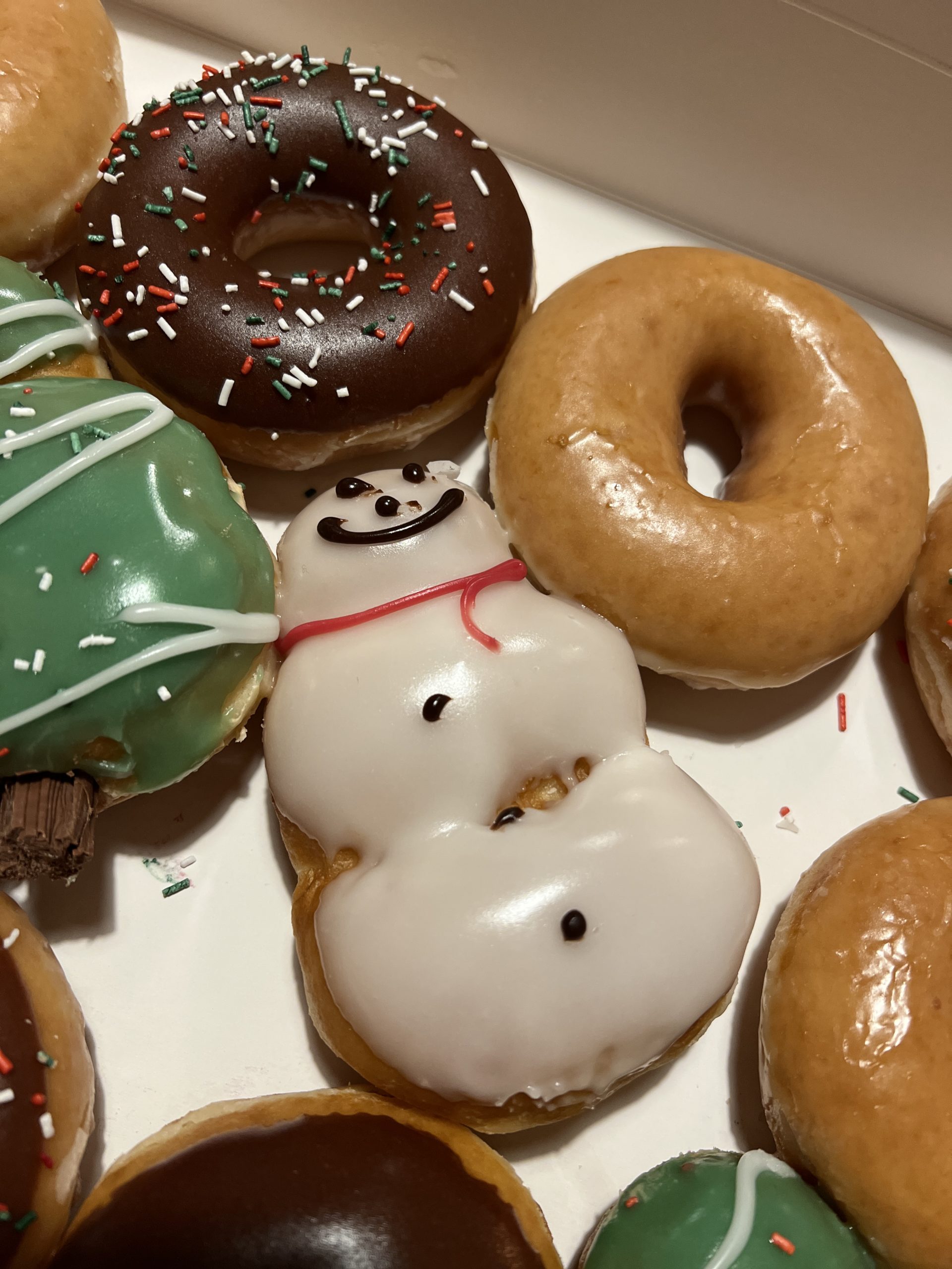 festive Krispy Kreme doughnuts