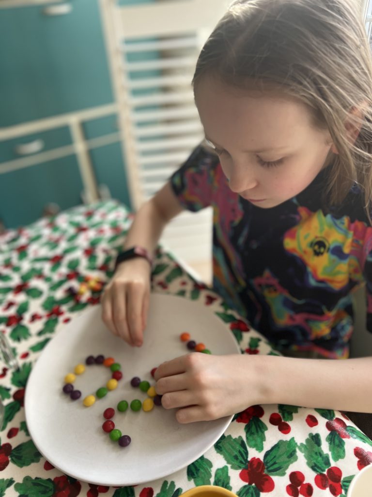 New Year Skittles experiment for kids