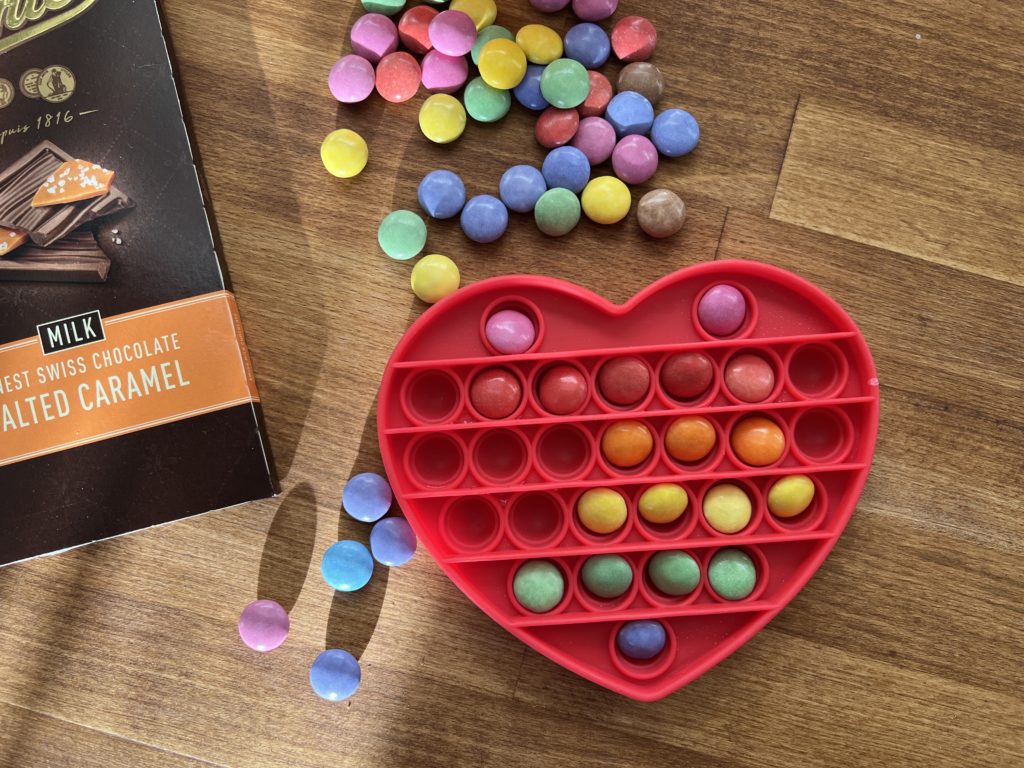 Make your own Pop Its heart shaped chocolate bar