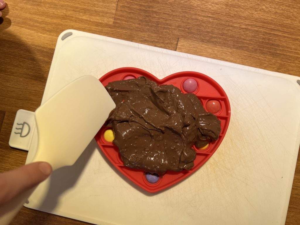 Make your own Pop Its heart shaped chocolate bar