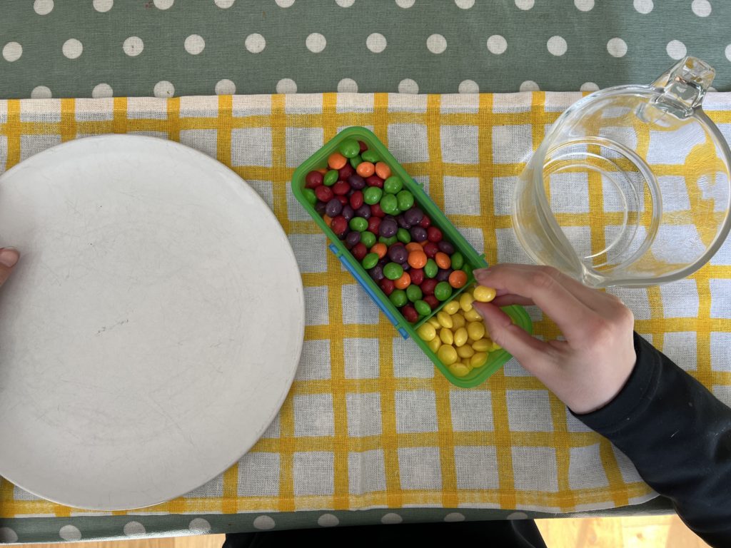 Royal crown STEM skittles experiment for kids