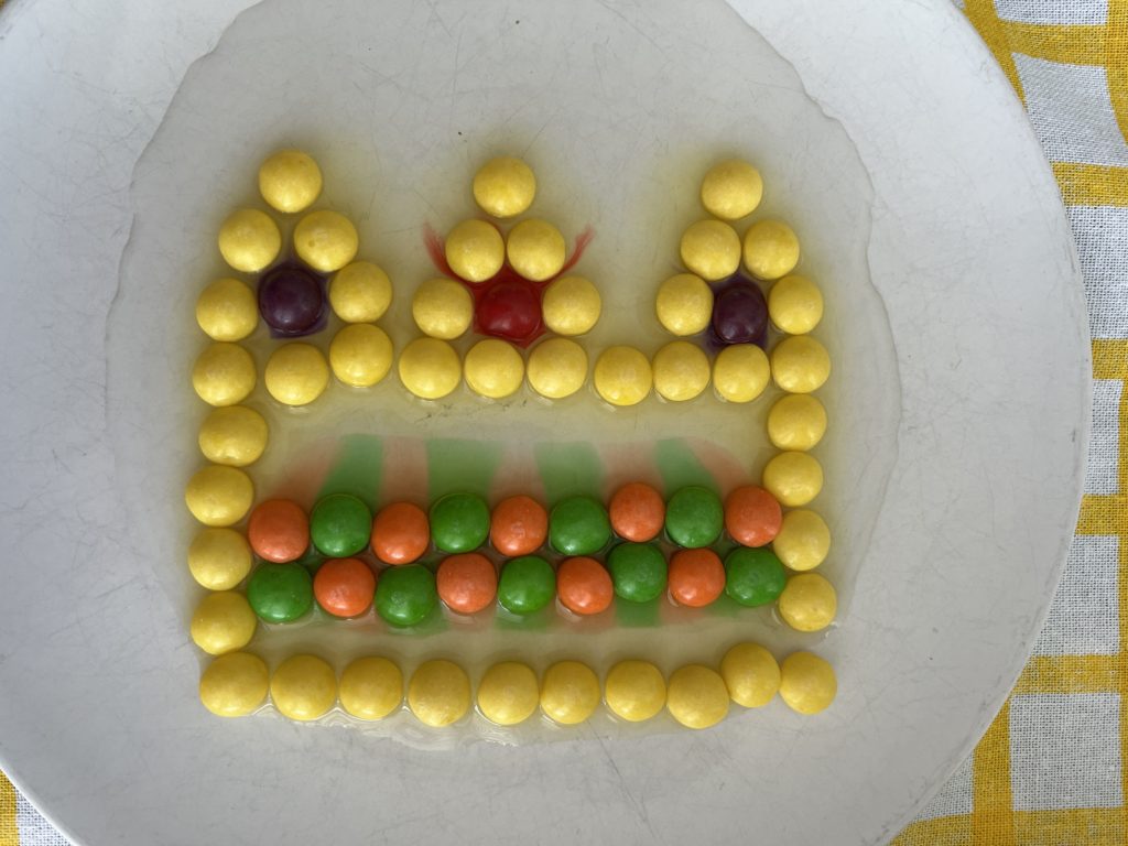 Royal crown STEM skittles experiment for kids