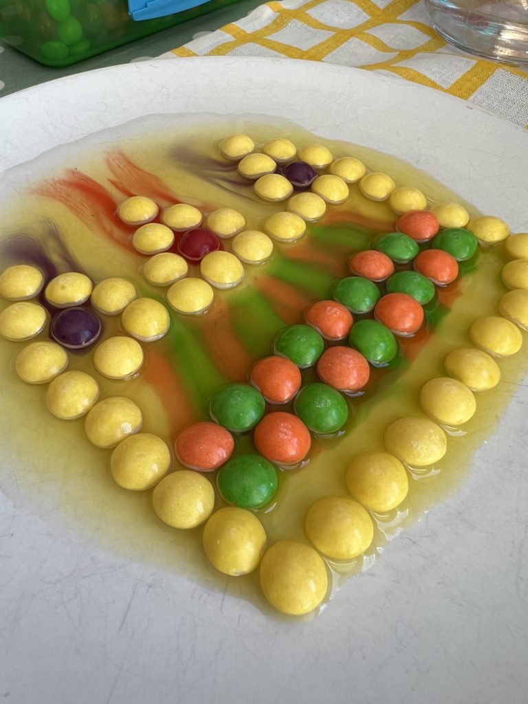 Platinum Jubilee STEM skittles experiment for kids