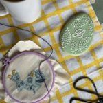 Easter themed floral hoop