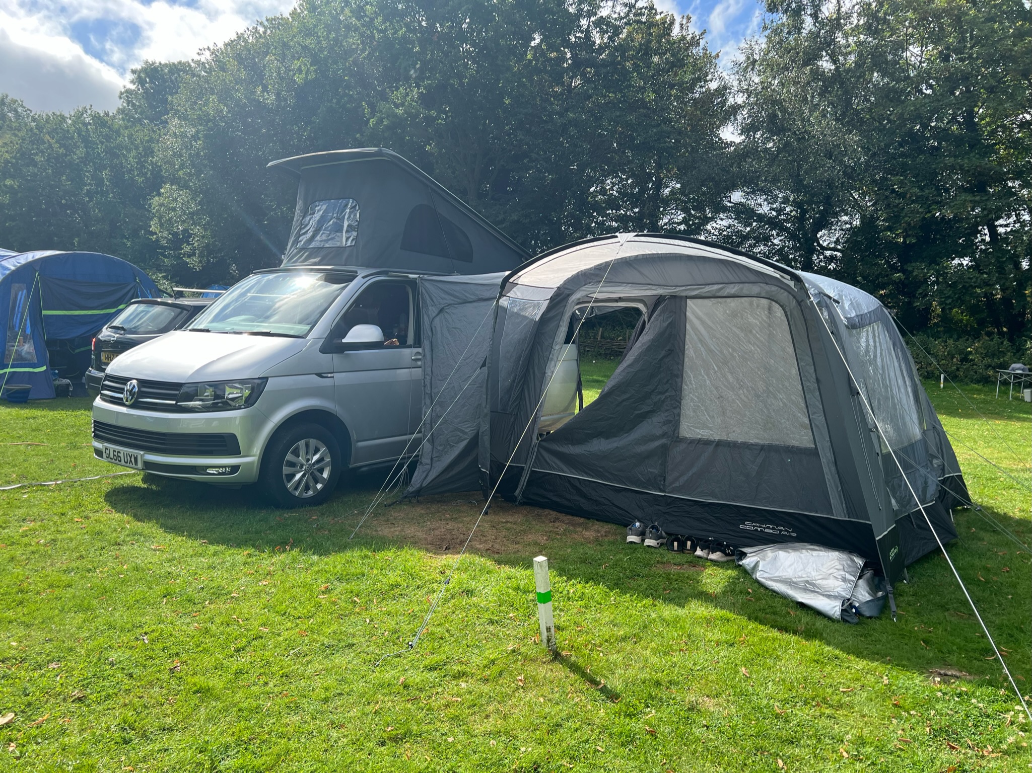 sleeping in a VW campervan