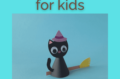 Simple paper cone cat craft for kids