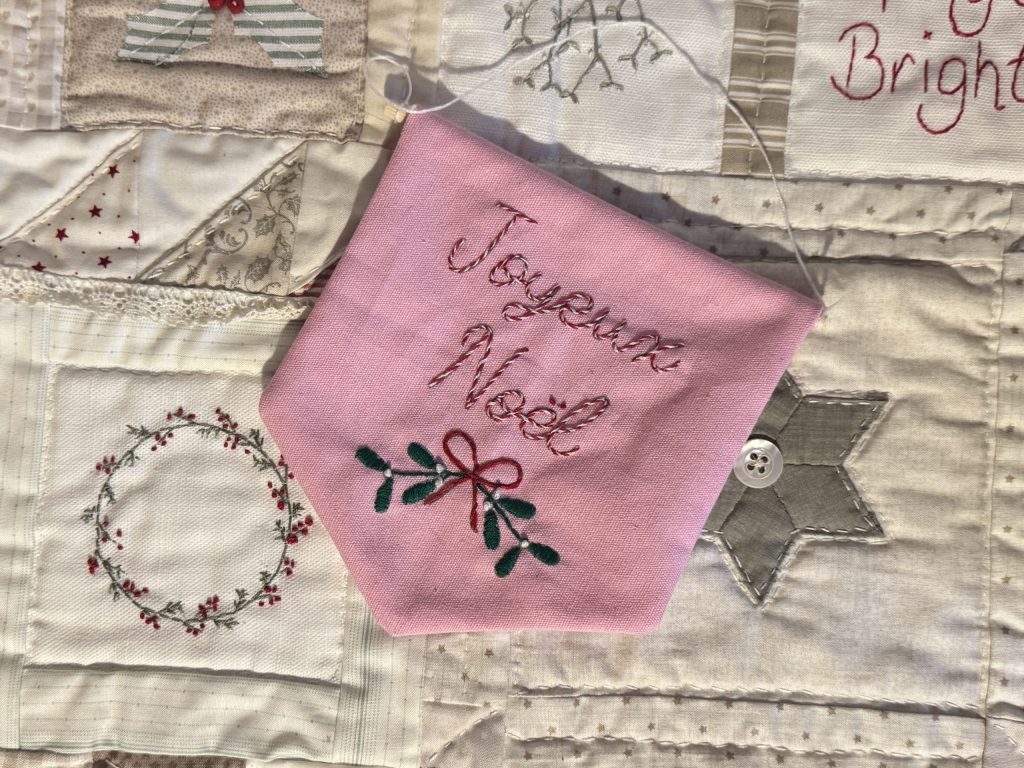 Love Embroidery Christmas banner