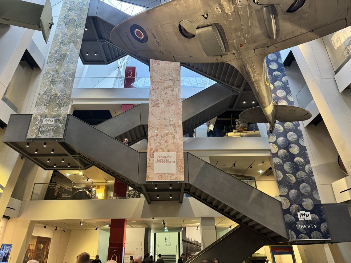 Liberty fabrics at Creativity in Conflict and Confinement at the Imperial War Museum