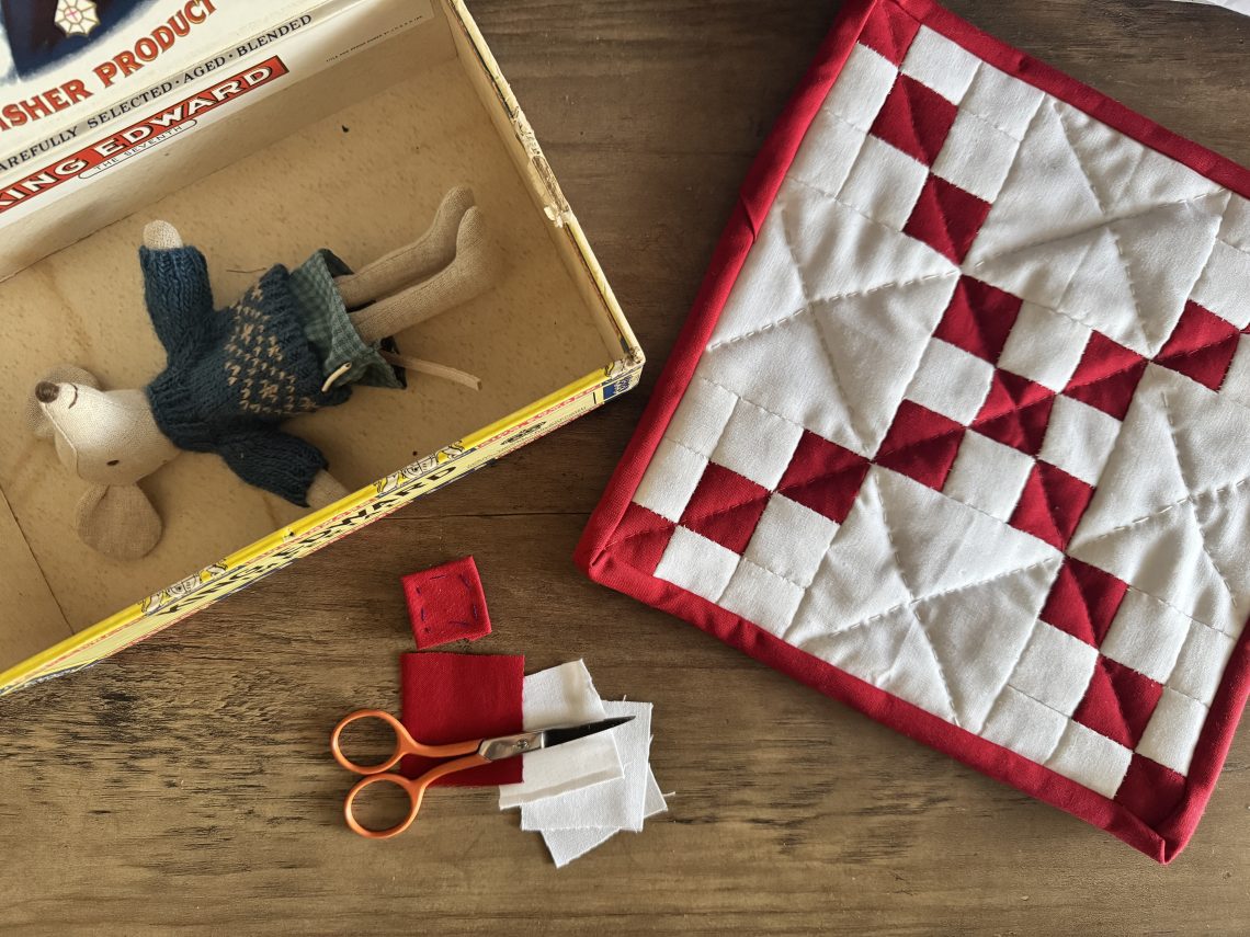 Irish chain mini quilt