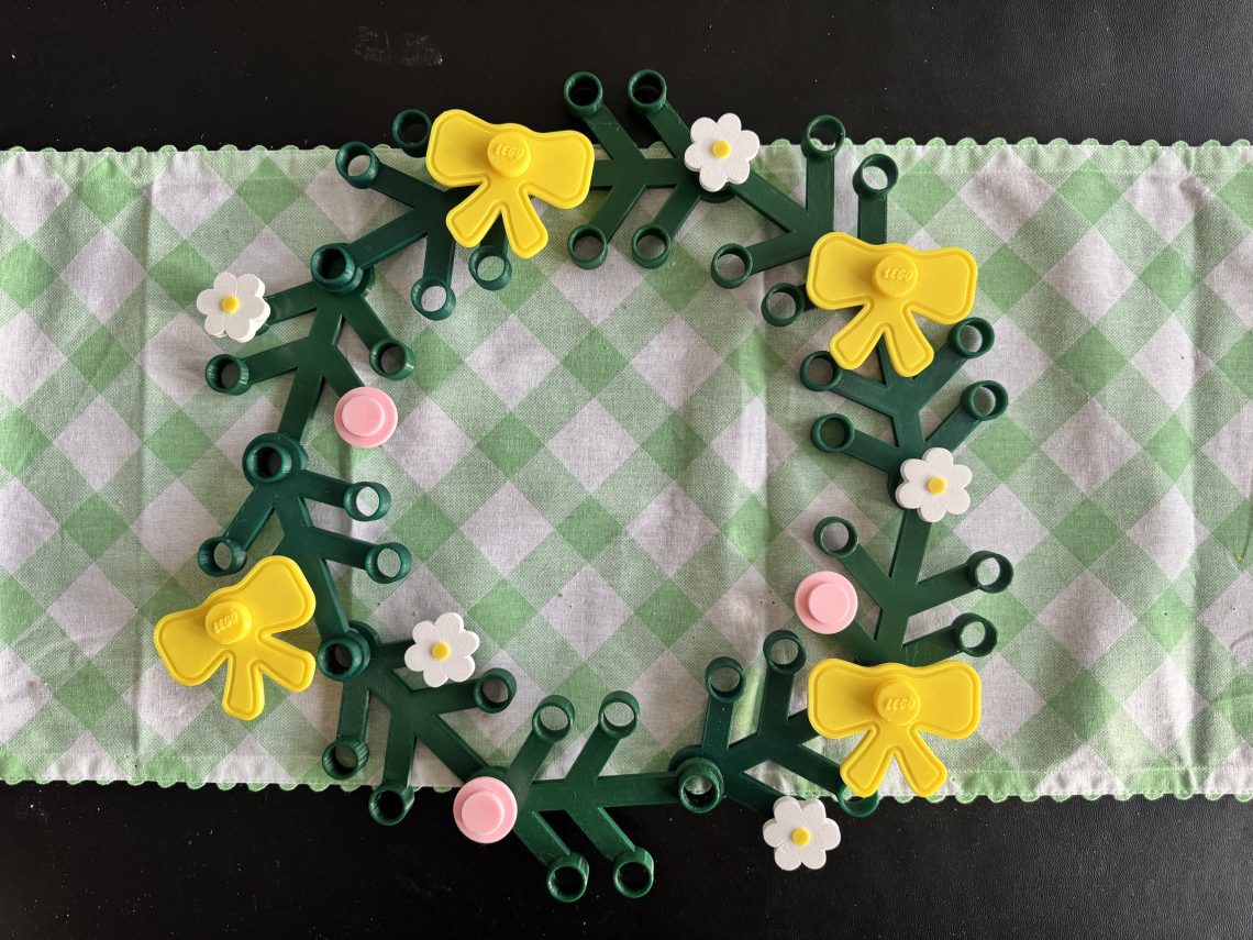 3d printed lego wreath