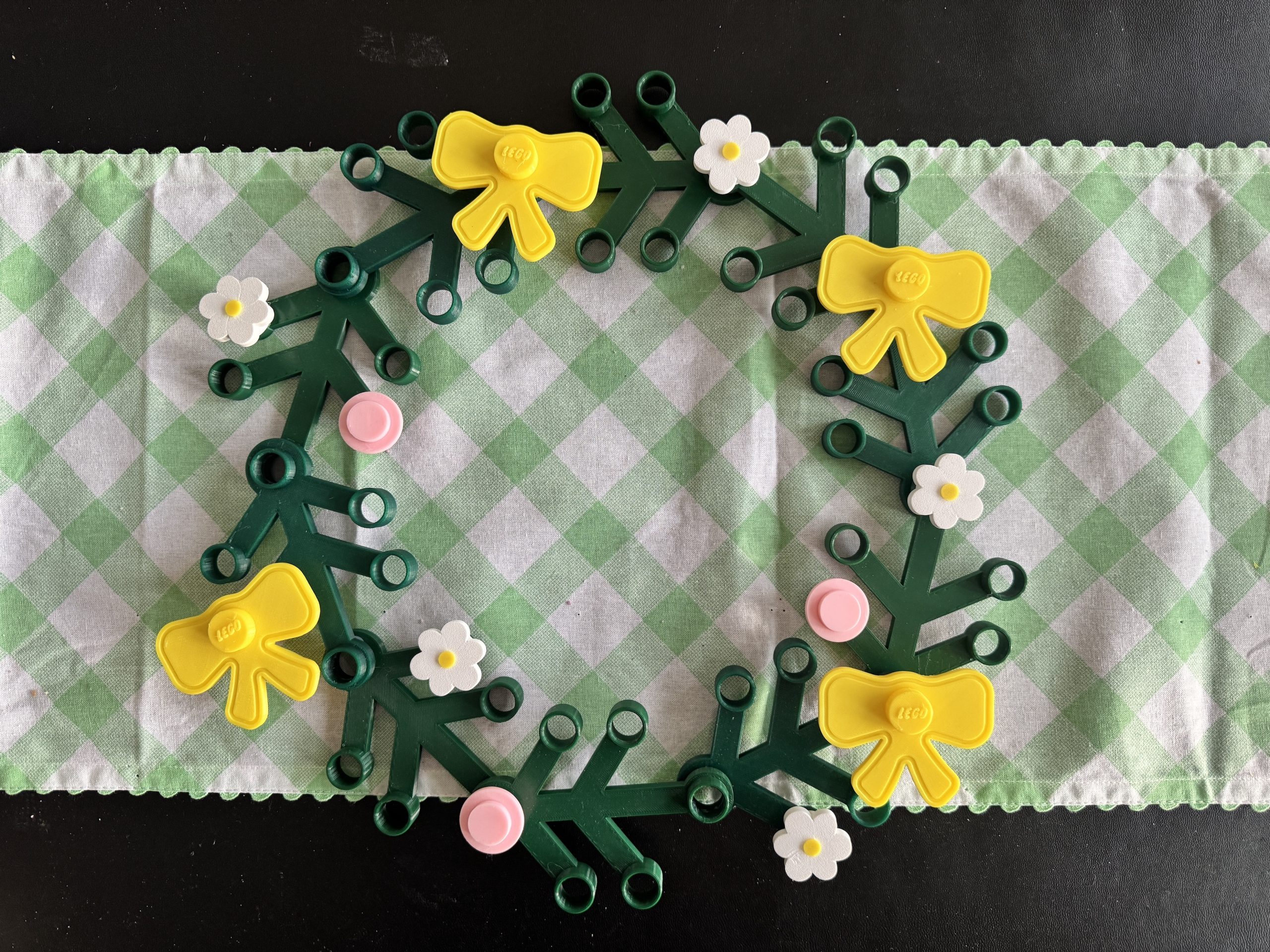 3d printed lego wreath