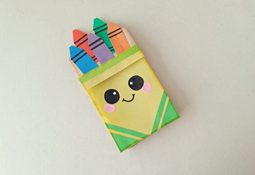 Box of Crayons Paper Bag Puppet