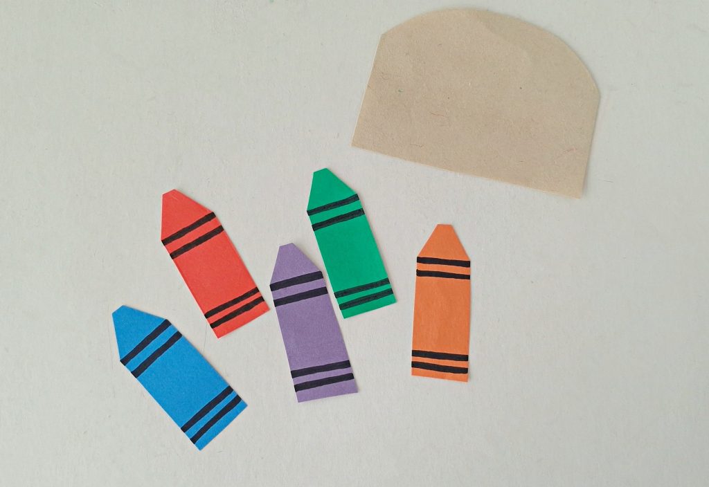 Box of Crayons Paper Bag Puppet