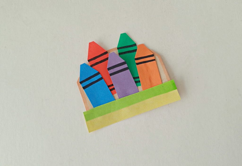 Box of Crayons Paper Bag Puppet