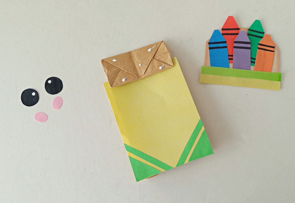 Box of Crayons Paper Bag Puppet