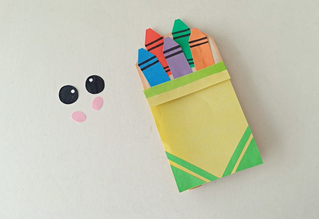 Box of Crayons Paper Bag Puppet