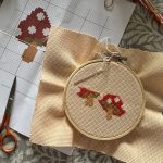 toadstool cross stitch kit